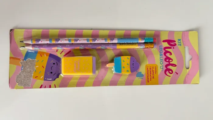 KIT LÁPIS HB - LÁPIS/APONTADOR/BORRACHA