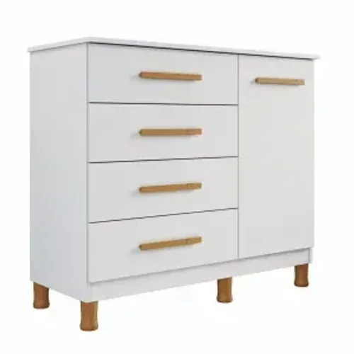 Cômoda Dallas com Chave Branco