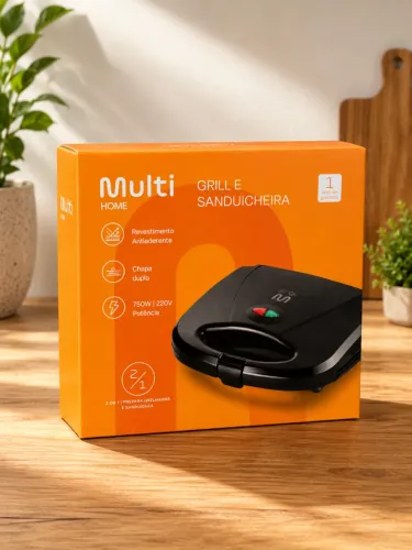 Sanduicheira Grill Multi Home Nova Lacrada 220V