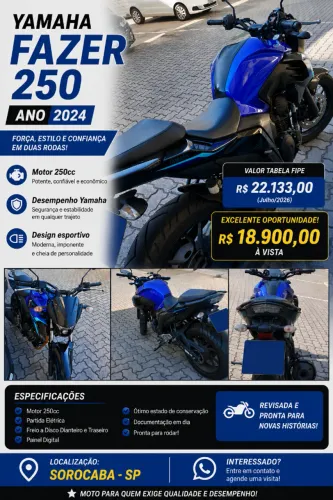 YAMAHA FAZER 250 | ANO 2024