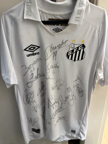 Camisa Santos 2022 autografada