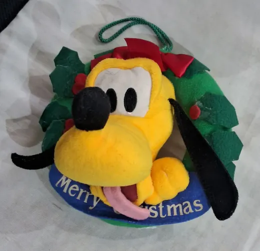 Pluto de pelúcia guirlanda de natal