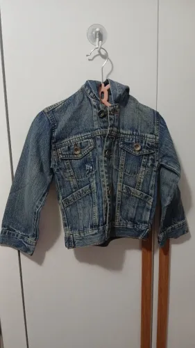Jaqueta jeans com capuz unisex