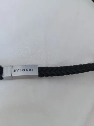 Bulgari Cordão colar de couro 