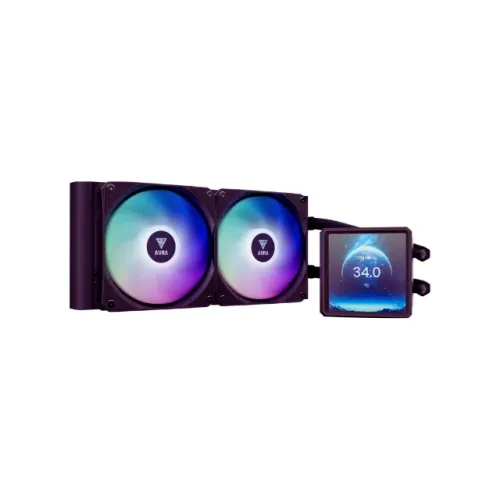Water Cooler Gamdias Aura GL 240 Digital WH - Display de Temperatura e ARGB