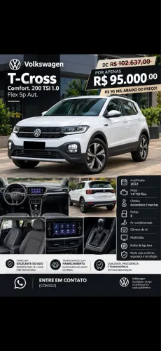 Volkswagen T-Cross Comfortline 1.0 TSI Flex 5P Aut. 2022