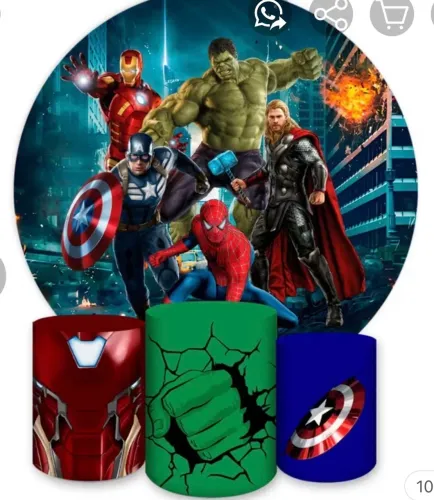 Decoração de festa - heróis da marvel