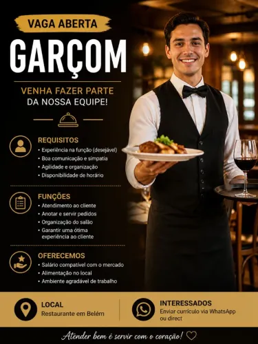 Garçom ou cozinheiro 