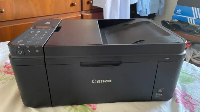Impressora Multifuncional Canon E481 Preto Wifi Copiadora Fax E Scanner Preto