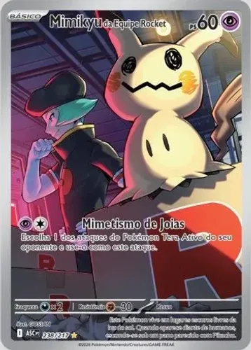 Carta Mimikyu da Equipe Rocket (238/217)