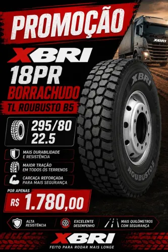 Pneu 295/80R22.5 BORRACHUDO NA PROMOÇÃO