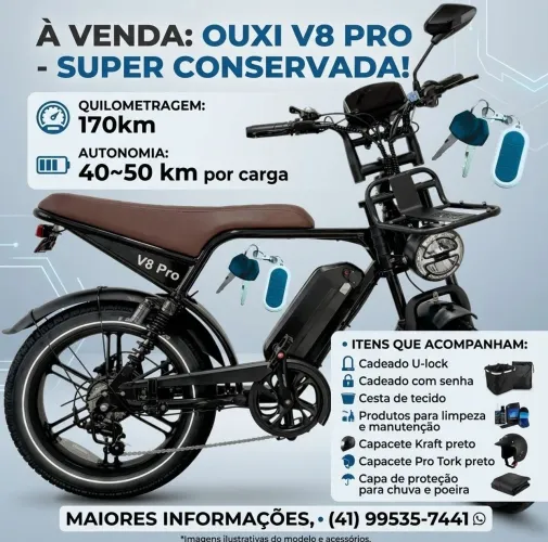 Bicicleta elétrica Ouxi V8 PRO 