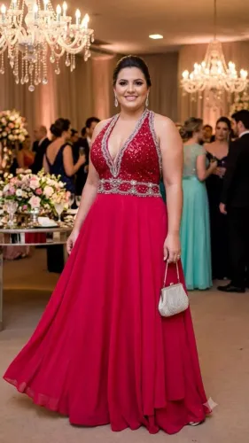 Vestido Formatura Madrinha Festa Sexy Vermelho