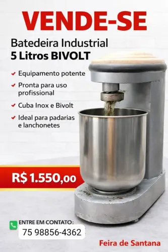 Batedeira industrial ótimo para quem faz bolo de São João 