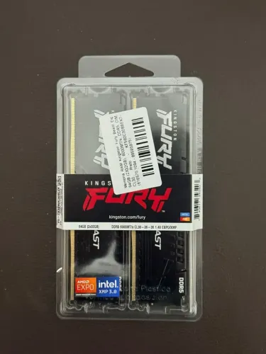 Memória RAM Fury Beast 64gb (2x32gb), 6000Mhz, CL30, ddr5.
