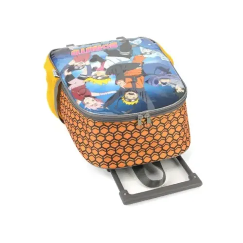 Mochila Rodinhas Escolar Boruto Naruto Laranja
