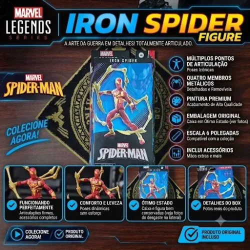 Homem-Aranha Iron Spider - Marvel Legends | Novo e Lacrado