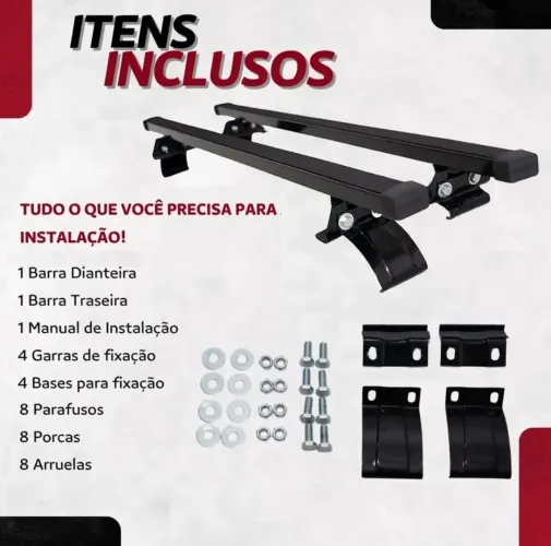 Rack de teto para carro.