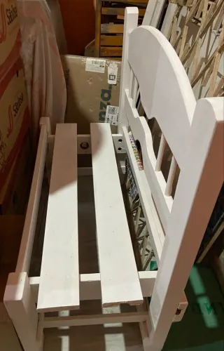 PRA VENDER HOJE Banco de Madeira Maciça Branco (Namoradeira / Varanda)