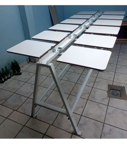 SILK SCREEN MESA PARA IMPRESSÃO DE CAMISETAS 12 BERÇOS MÓVEL COMPLETA ACEITAMOS CARTÃO 
