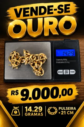 Pulseira de ouro 14g