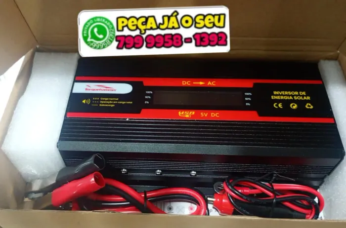 Inversor com display digital universal para células solares bateria de outros