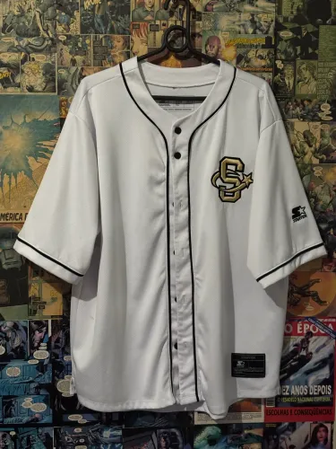 camisa de beisebol starter oversized