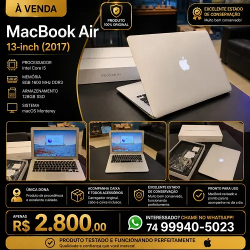 MacBook AIR 2017, Intel core I5 128gb, 8gb RAM