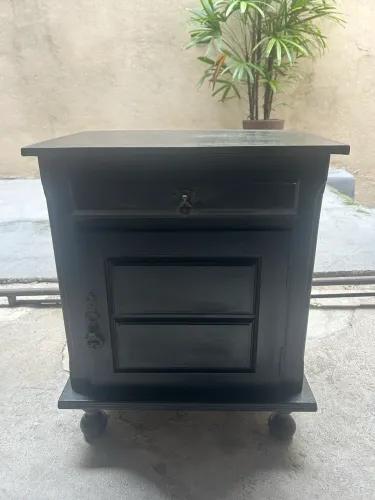 Mesa de cabeceira madeira anos 80