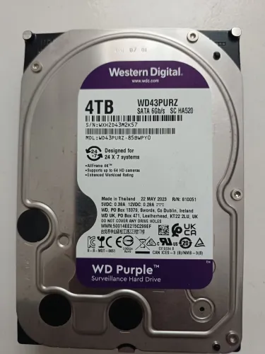 Hd wd Purple 4tb cftv dvr nvr cpu
