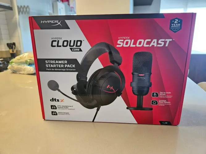 Kit HyperX Streamer Starter Pack Novo | Cloud Core + SoloCast