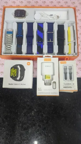 COMBO 2 Smartwatch - 2 Carregadores - 2 cabos