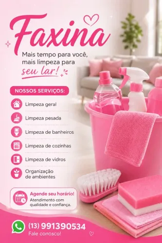 Faxineira limpeza em geral! 