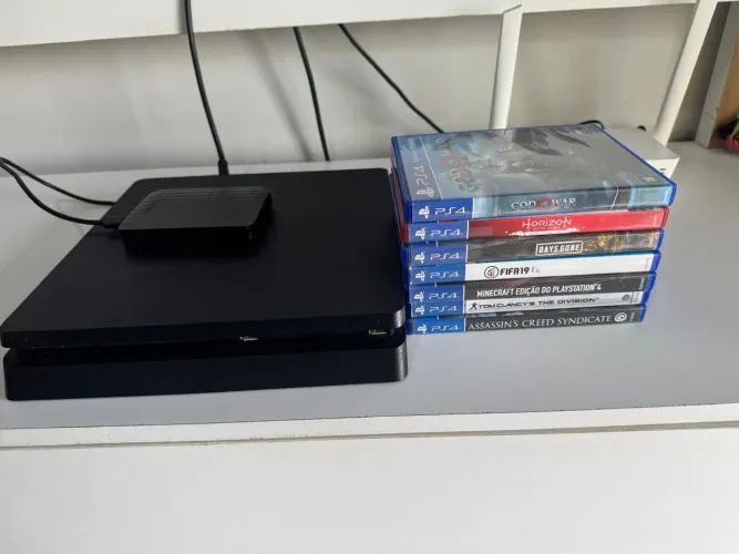 Playstation 4 Slim 1TB + HD Externo 1TB + 1 Controle