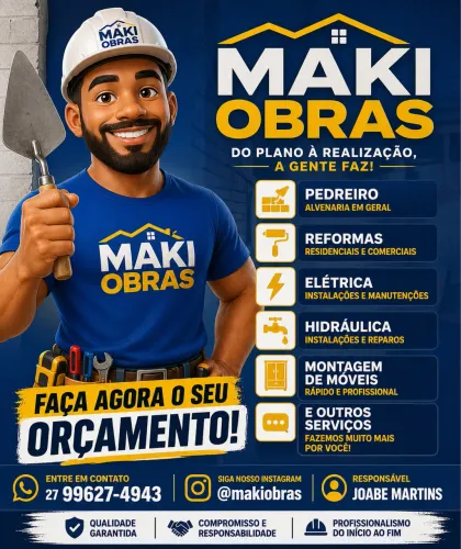 Pedreiro, eletricista,encanador,azulejista,Montamoveis,pintor e etc?