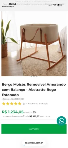 Berço Moyses removível 