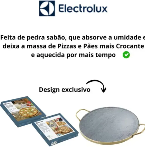 Feita de Pedra Sabão  , que absorve  a umidade  e deixa a massas de pizzas crocantes  