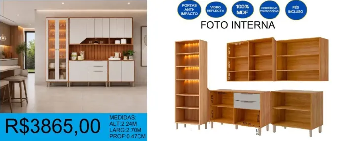 Cozinha com torre quente reflecta - Parcelamos sem juros! 