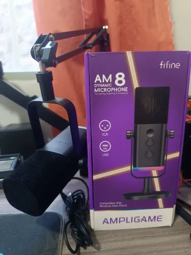 Microfone Fifine AM8 + braço articulado