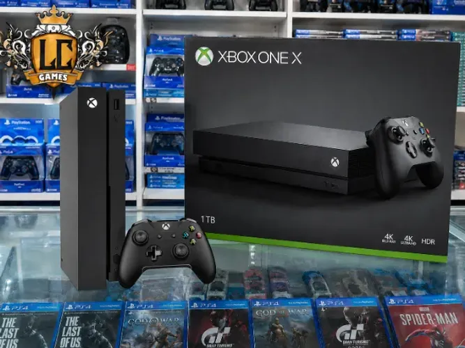 XBOX ONE X 1TBº 4K COM 68 JOGOS e O3 MESES GARANTIA I LOJA FISICA