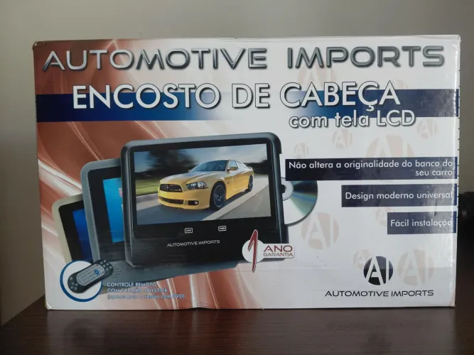 Encosto de cabeça com tela LCD