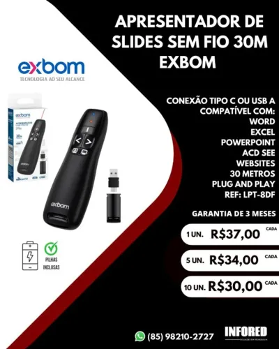 Apresentador de slides sem fio 