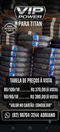 Pneu Moto Titan 150 / 160 - VIP Power (Atacado e Varejo)