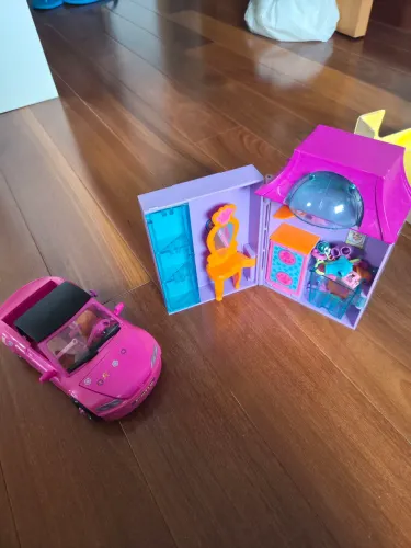 Pet salon e carrinho da polly usado