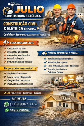 Reformar e contrução em geral. Julio construtora.