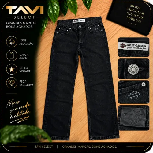 Calça Jeans Harley-Davidson Preta