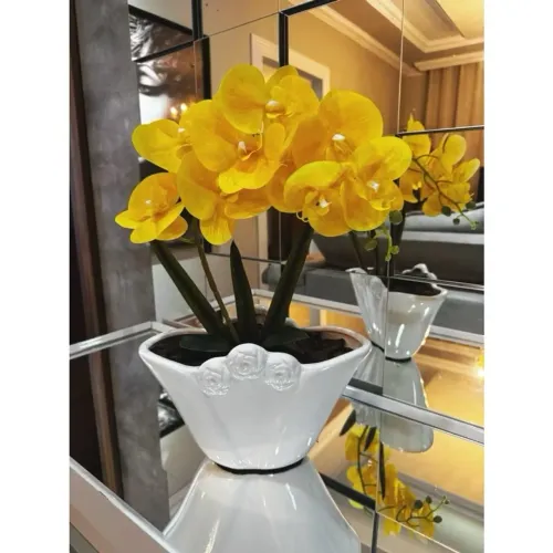 Arranjo de orquídea silicone