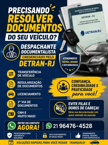 TRANSFERÊNCIA, LICENCIAMENTO, MULTAS - DESPACHANTE RJ