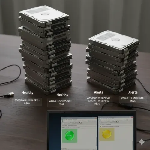 Lote de HDs SATA (80GB a 500GB) - Testados e Funcionando - Preço de Oportunidade