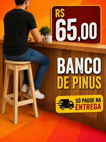 Banco madeira pinus R$65,00 pague só na entrega!!!